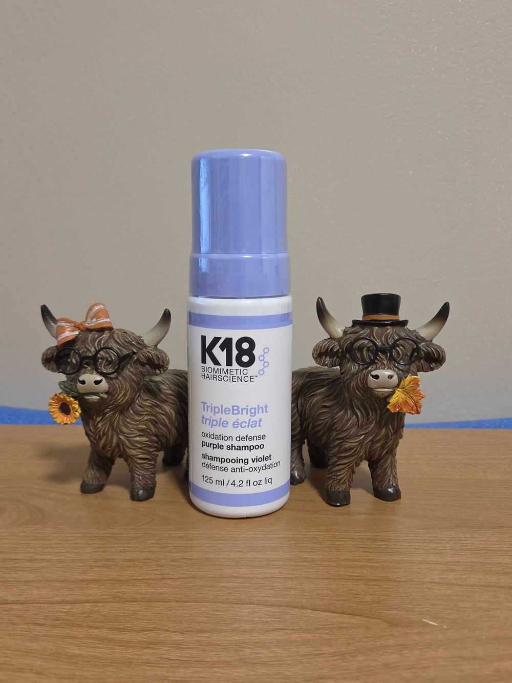 K18 TripleBright Purple Shampoo Foam - Brightening Violet Formula